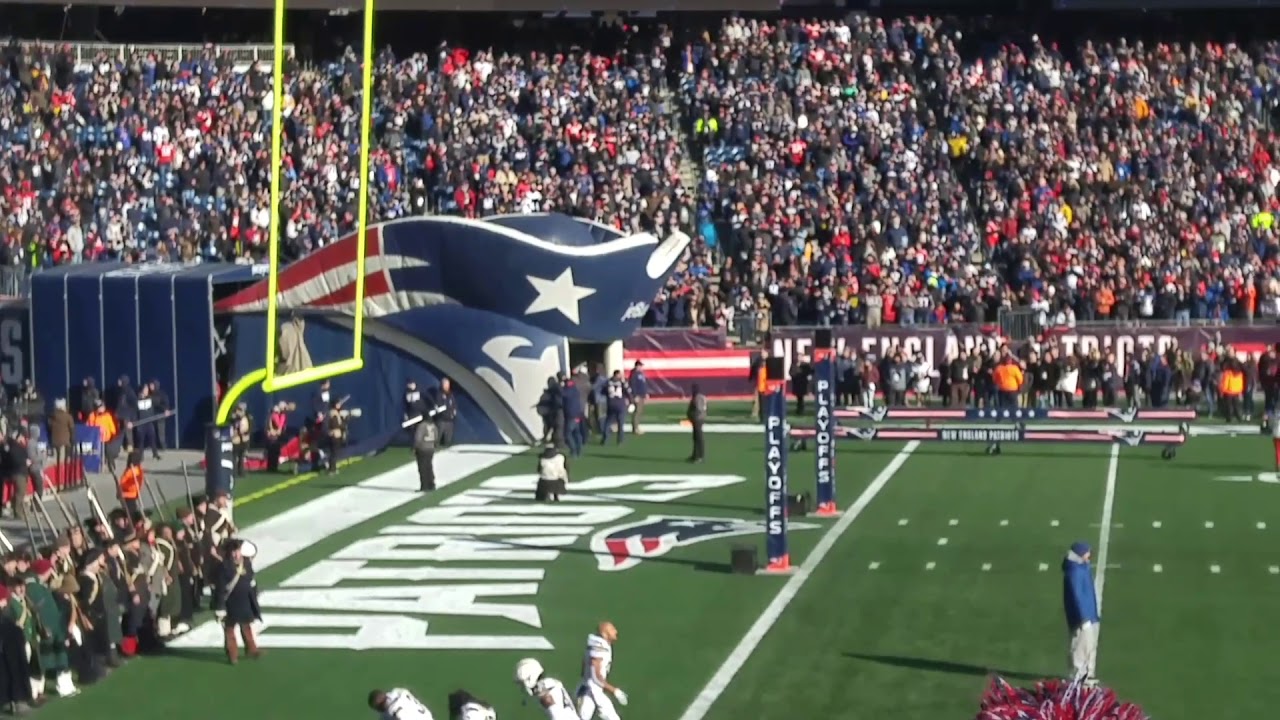 Patriot's AFC divisional game vs. Chargers. Walking into Gillette Stadium