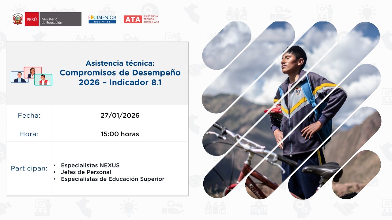 Asistencia técnica: Compromisos de Desempeño 2026 - Indicador 8.1