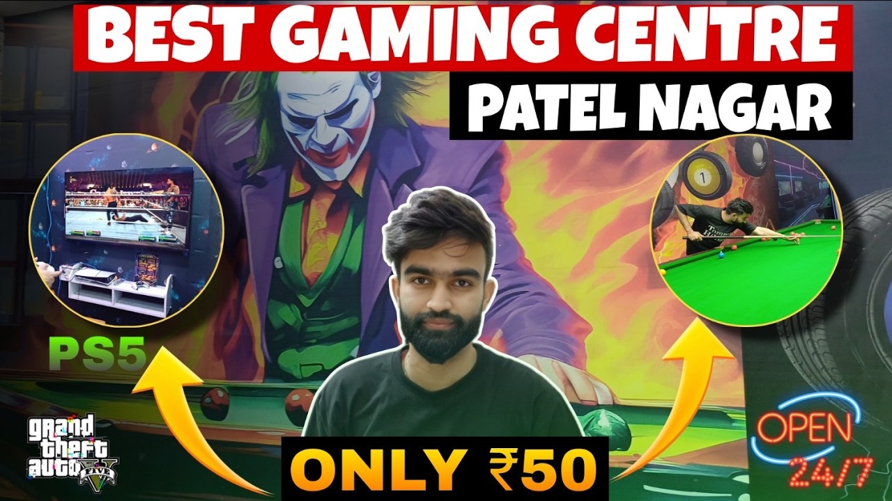 Best Gaming Zone in Delhi Patel Nagar 🤯🔥 | PS5, Snooker & Gaming Cafe Tour