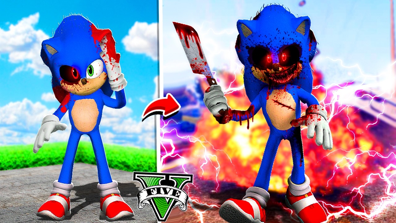 Mejorando a SONIC.EXE en GTA 5 !! (Sonic Movie mod)