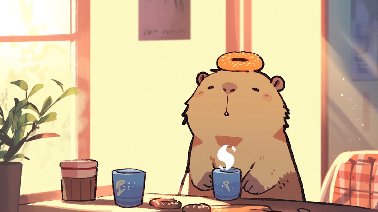 Capybara Coffee Time ☕ Lo-fi for Study, Work & Focus | 1 Hour Morning Coffee Music