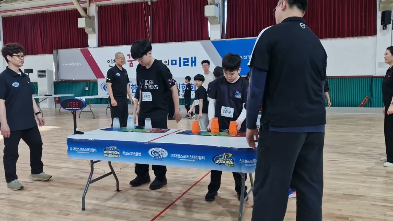 제2화 인천공인대회 팀대항릴레이 경기 Stack blaze VS Team Infinite #스포츠스태킹 #sportstacking #윤지호스태킹 