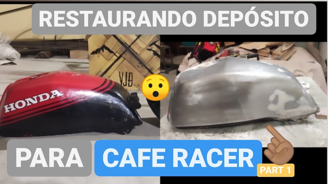 🏍️REPARACIÓN de DEPÓSITO 🛠️ metálico para CAFE RACER👌🏼|TRUCO para QUITAR el ÓXIDO del Interior💯%