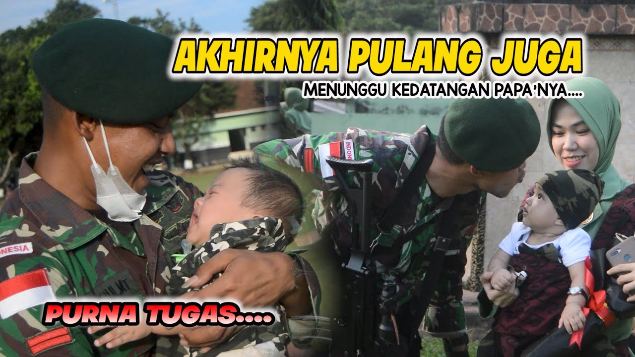 MOMENT MENGHARUKAN KETIKA MENUNGGU KEDATANGAN SUAMI PULANG TUGAS!!! TAU TAU SUDAH BESAR