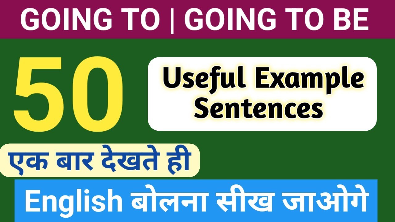 Going To / Going To Be / Going To Have | 60 Daily Use English Sentences with Hindi Translation