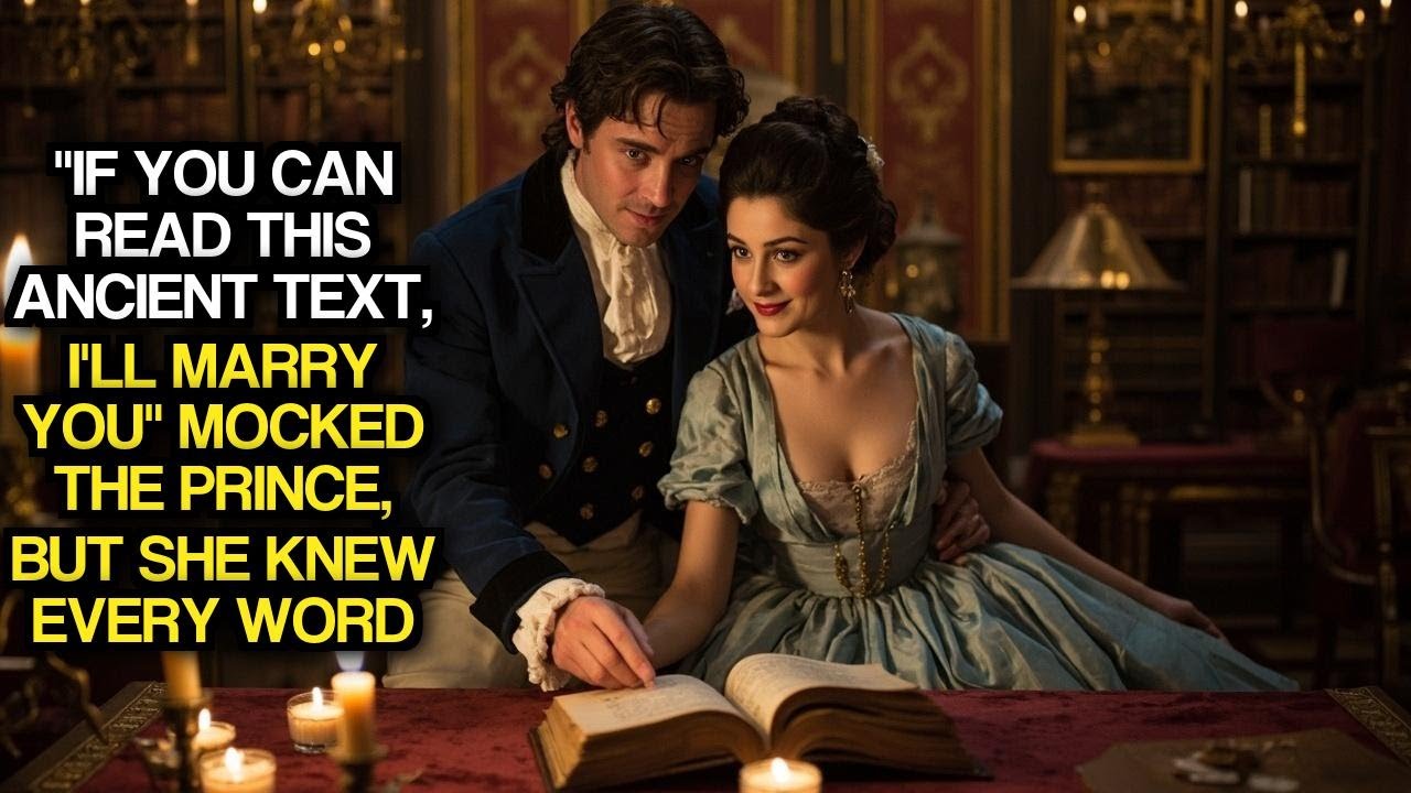 IF YOU CAN READ THIS ANCIENT TEXT, I'LL MARRY YOU MOCKED THE PRINCE, BUT SHE KNEW EVERY WORD
