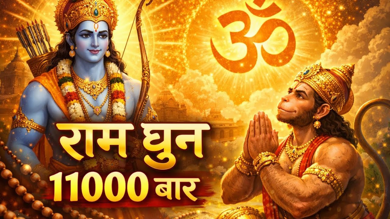 11000 बार श्री राम धुन | राम नाम अमृत धारा | शांति और सुख के लिए ।