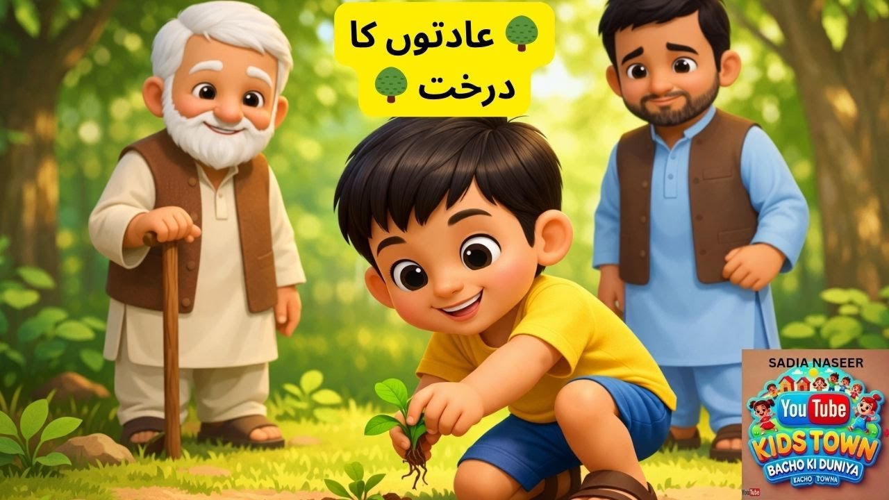 Adato Ka Darakht a moral cartoon story on Bacho ki Duniya kids town SadiaNaseer