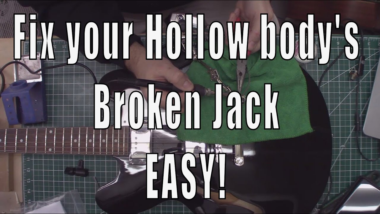 How to replace the jack in a hollow body Guitar EASY!  | Fix it Monday!