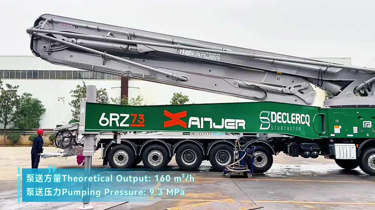 Xanjer x Bonneux 7-axle 73-6RZ truck mounted concrete pump!