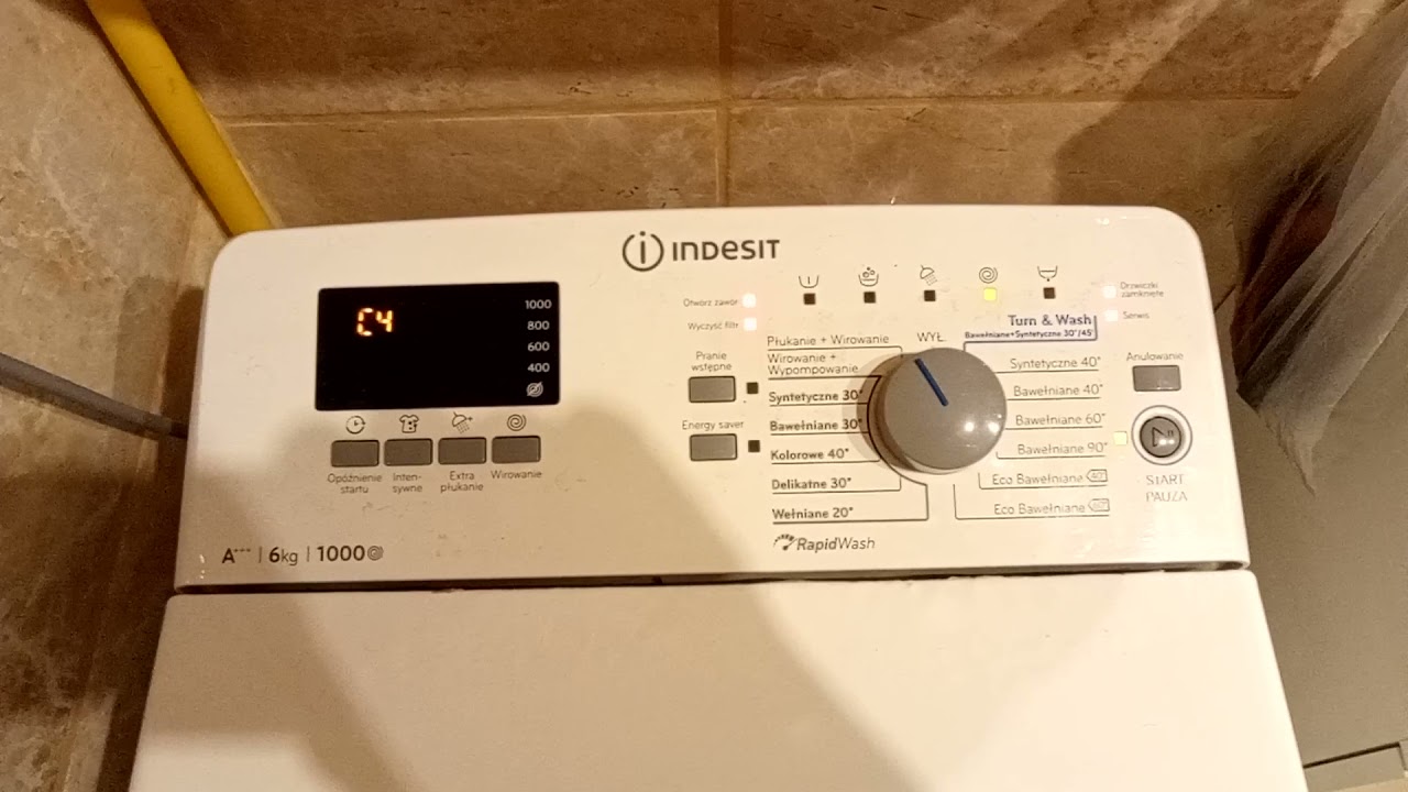 Tryb serwisowy pralki INDESIT, wymuszenie wirowania