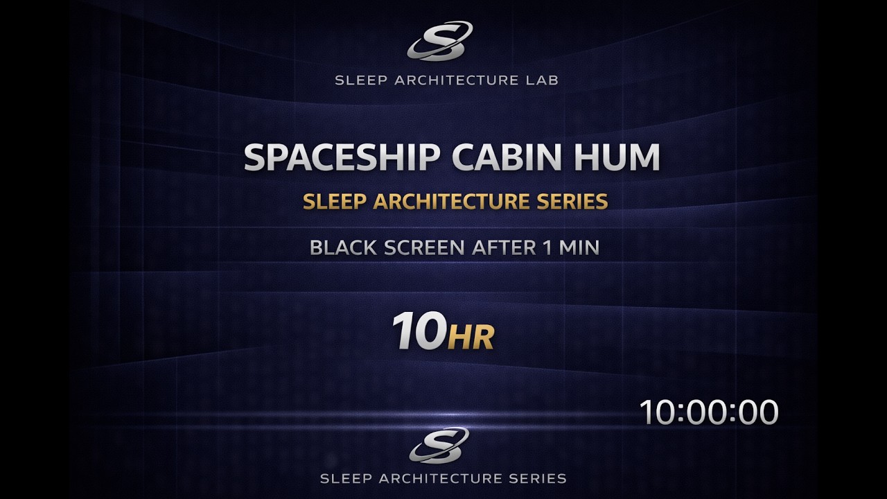 Spaceship Cabin Hum for Deep Sleep (10 Hours) | Black Screen After 1 Minute