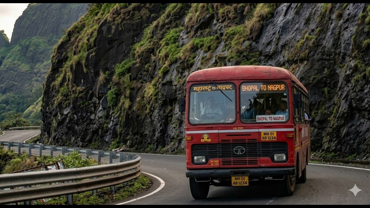 Indian  road bus simulator game Indian mountain