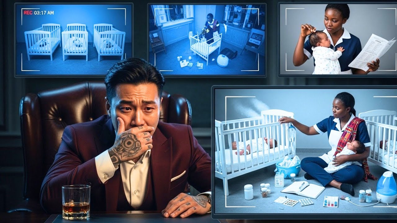 Seoul RUTHLESS Mafia DON Watched Hidden Cameras in His Sick Triplets Room—What Black Maid Did Froze.