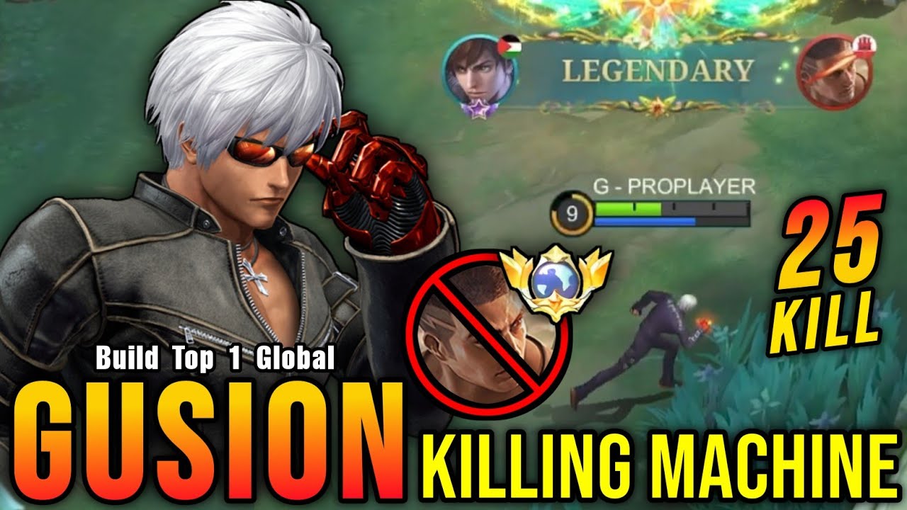 25 Kills!! Powerful Midlane Gusion 100% Killing Machine!! - Build Top 1 Global Gusion ~ MLBB