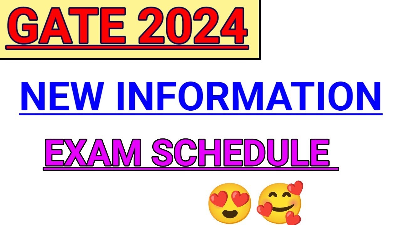 GATE EXAM 2024 NEW INFORMATION IS OUT | EXAM SCHEDULE IS OUT।@Railwaysengar