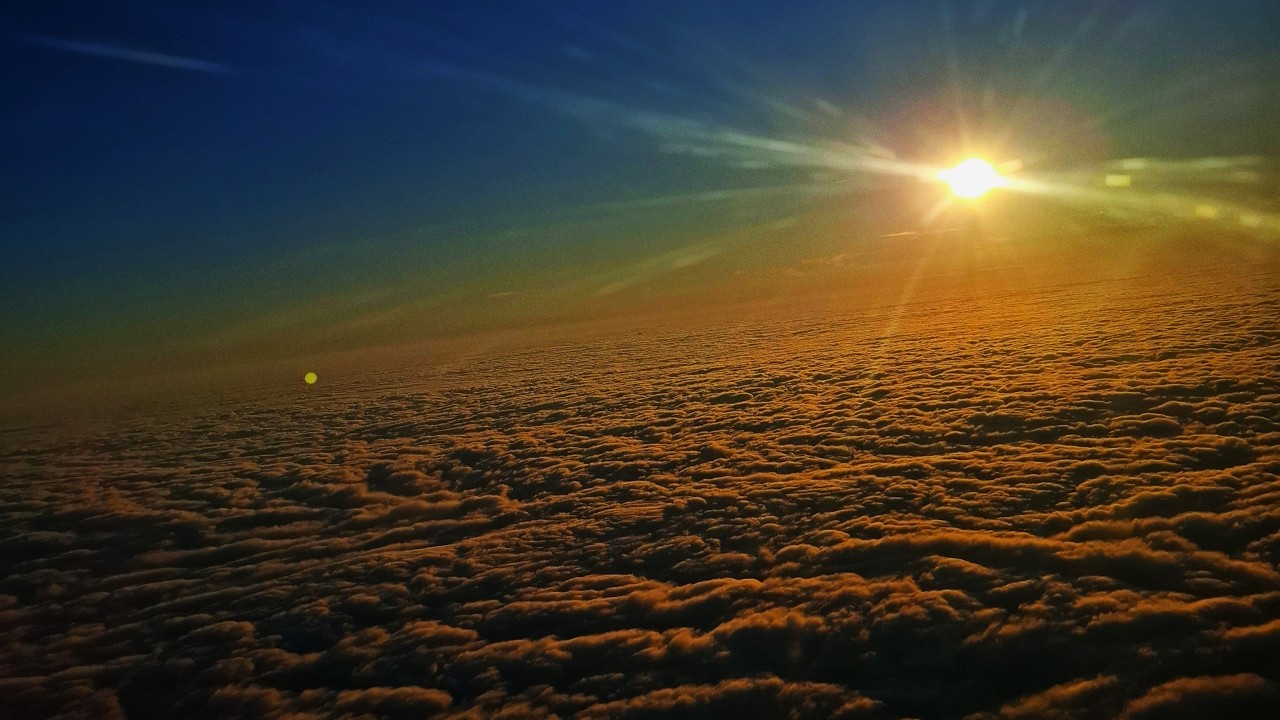 Atemberaubender Sonnenuntergang im SWISS A320 nach Zürich!