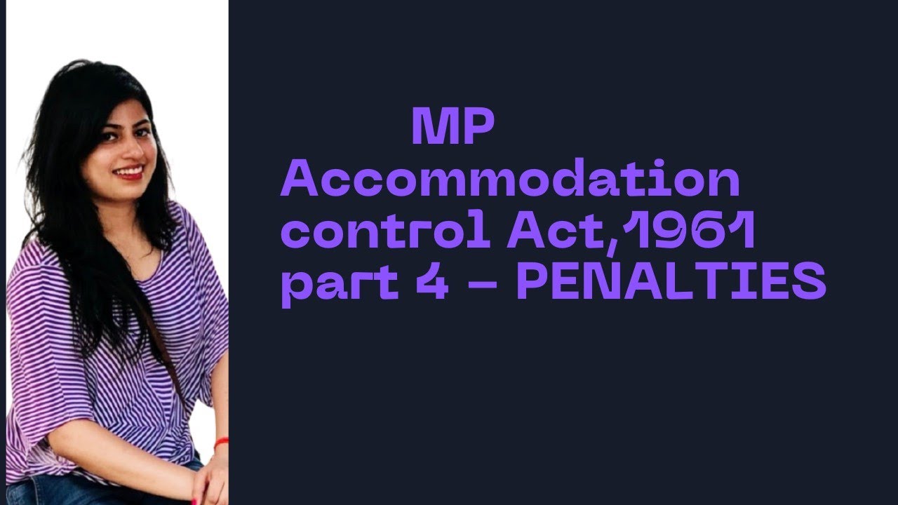 M.P. Accommodation control Act ,1961|MP civil judge 2022|MPCJ|Ch6-landlord obligations& Penalties