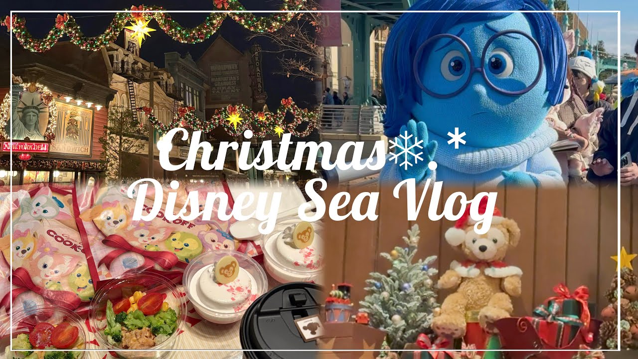 【Disney Vlog】クリスマスディズニーシー🎄❄️|ゆったり大満喫の1日🩷|ダッフィーランダムフィギュア開封🎁
