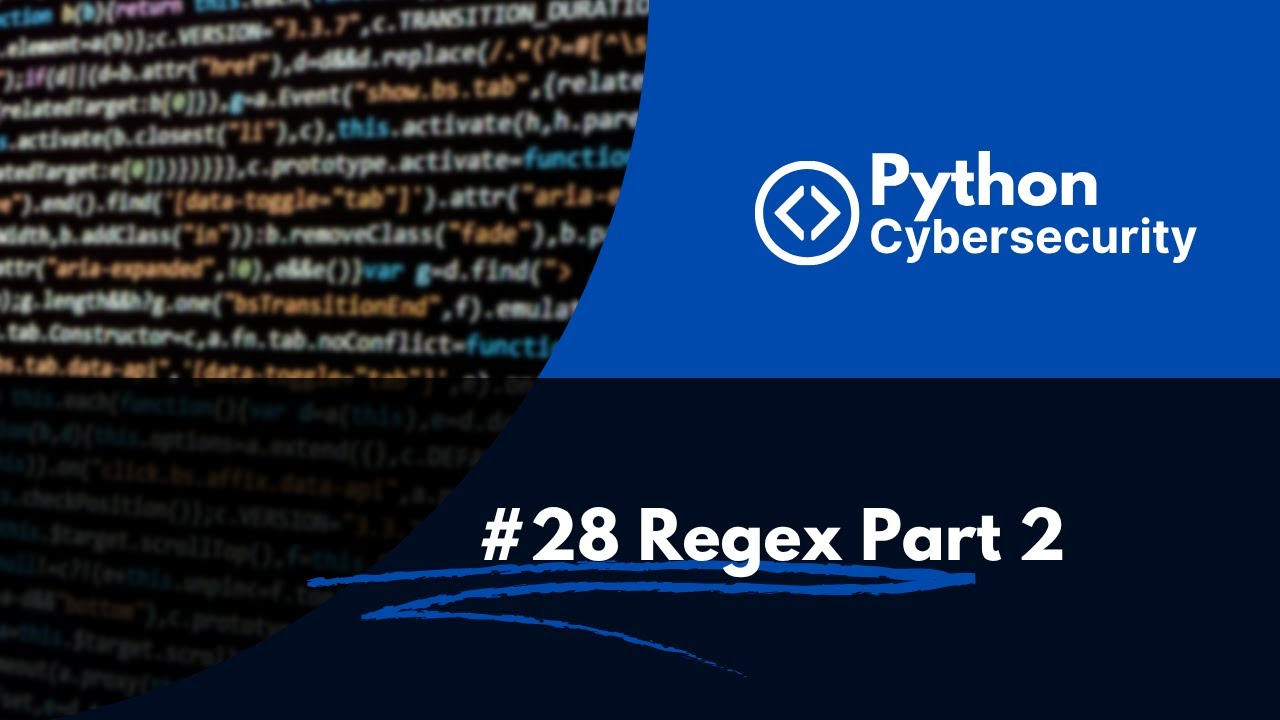 بايثون للامن السيبراني #28 | Regular expression part 2