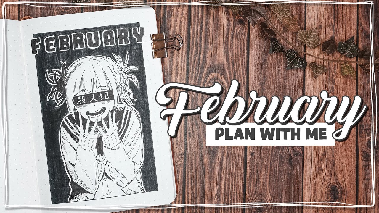 february 2022 bullet journal set up || my hero academia