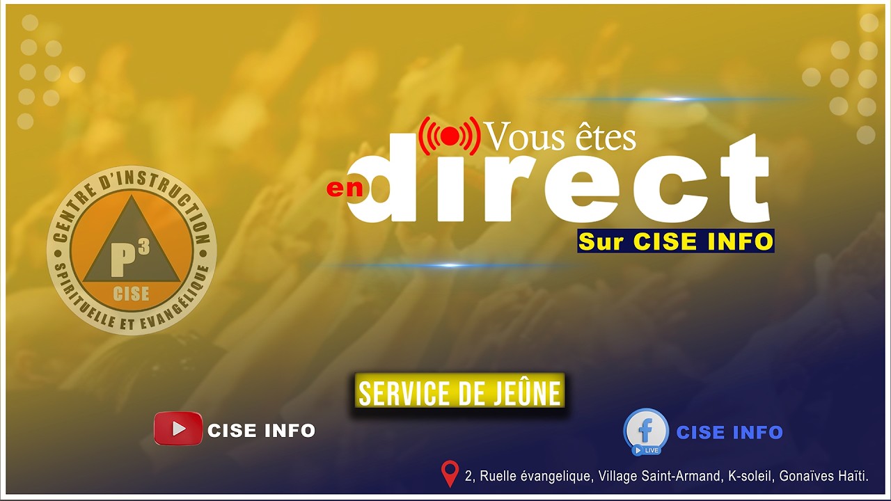 Service de  jeûne | Thème: Tout n'est que grace | avec Fr Limage SEJOUR  | Vend. 06 Fevrier. 2026