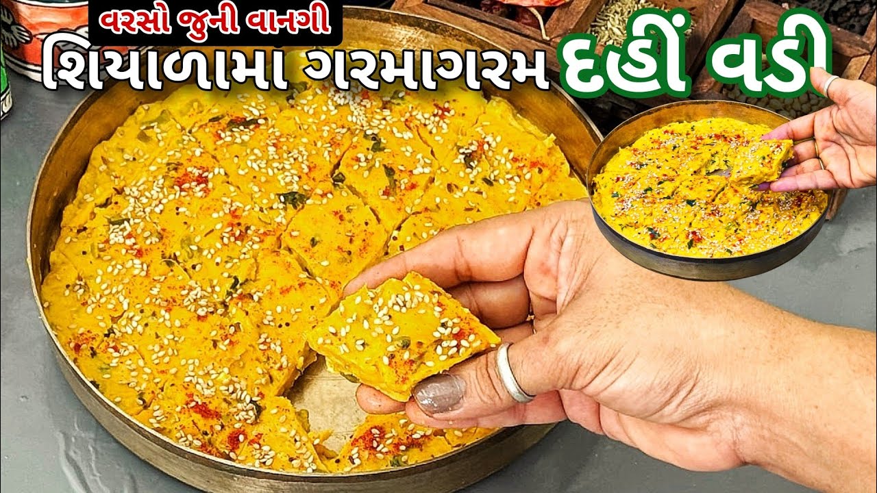 ઠંડી માં ગરમા ગરમ, દાદીમાની રીતથી કાઠિયાવાડી દહીં વડી | Kathiyawadi Dahi Vadi Recipe