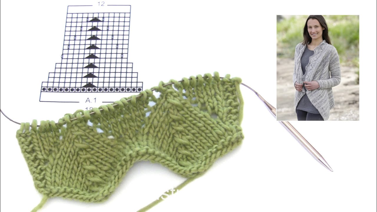 How to knit A.1 in DROPS 165-22