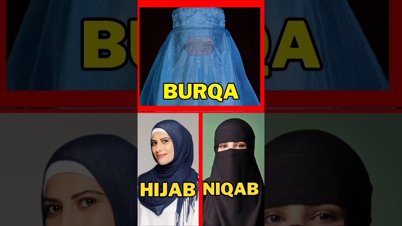 TE EXPLICAMOS LA DIFERENCIA ENTRE BURKA, HIJAB Y NIQAB#burqa #hijab #niqab #musulmanes #viralvideo