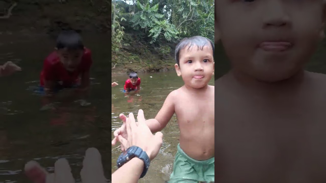 Ito ang challenge! Patagalan sa tubig ang mga bata 😲 #teamkalayas #buhayprobinsya 