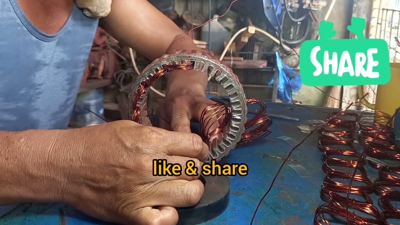 How to rewind//truck alternator stator 24V...@dodznb238|#subscribe