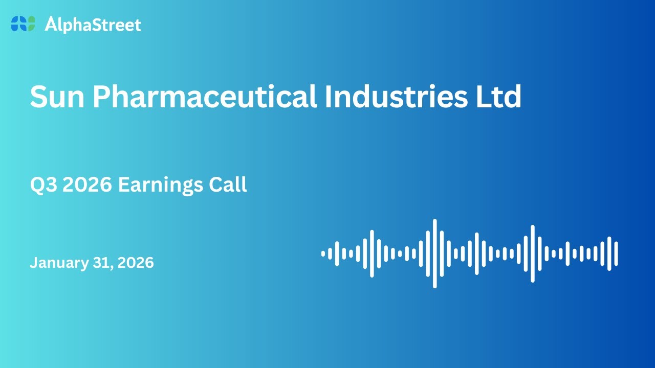 Sun Pharmaceutical Industries Ltd Q3 FY2025-26 Earnings Conference Call