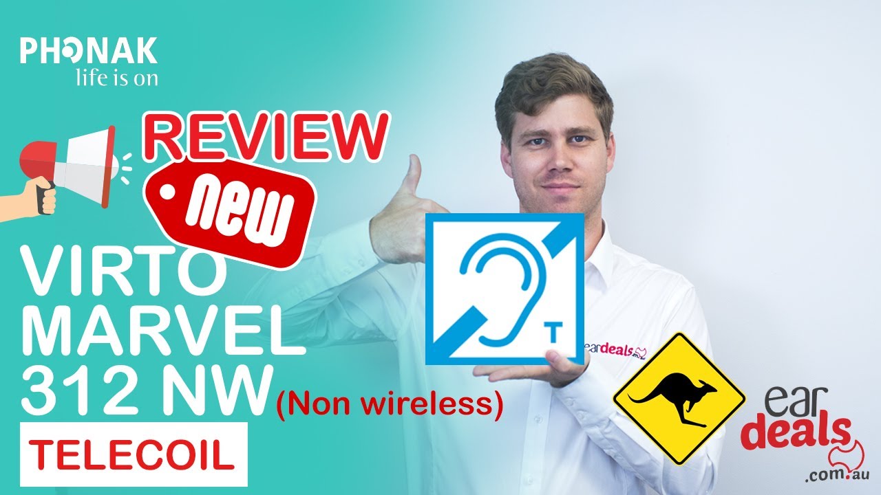 Phonak Virto Marvel 312 NW Hearing Aid - Telecoil Connectivity