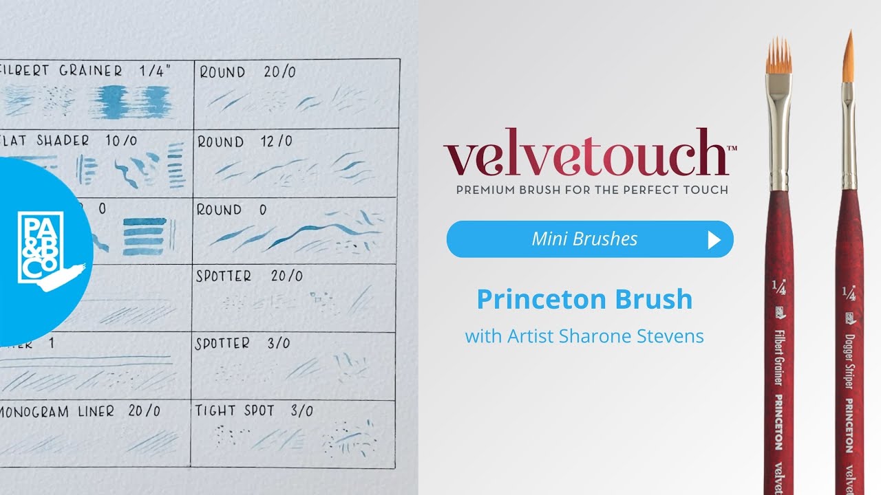Princeton Velvetouch Series 3950 Mini Brushes