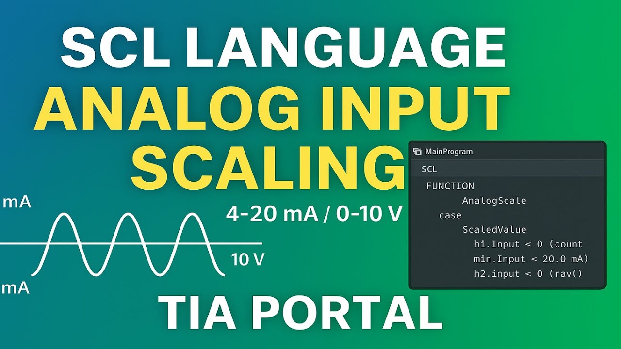 SCL Language in TIA Portal – Analog Input Scaling (4-20 mA / 0-10 V) signal | Full Tutorial | Hindi