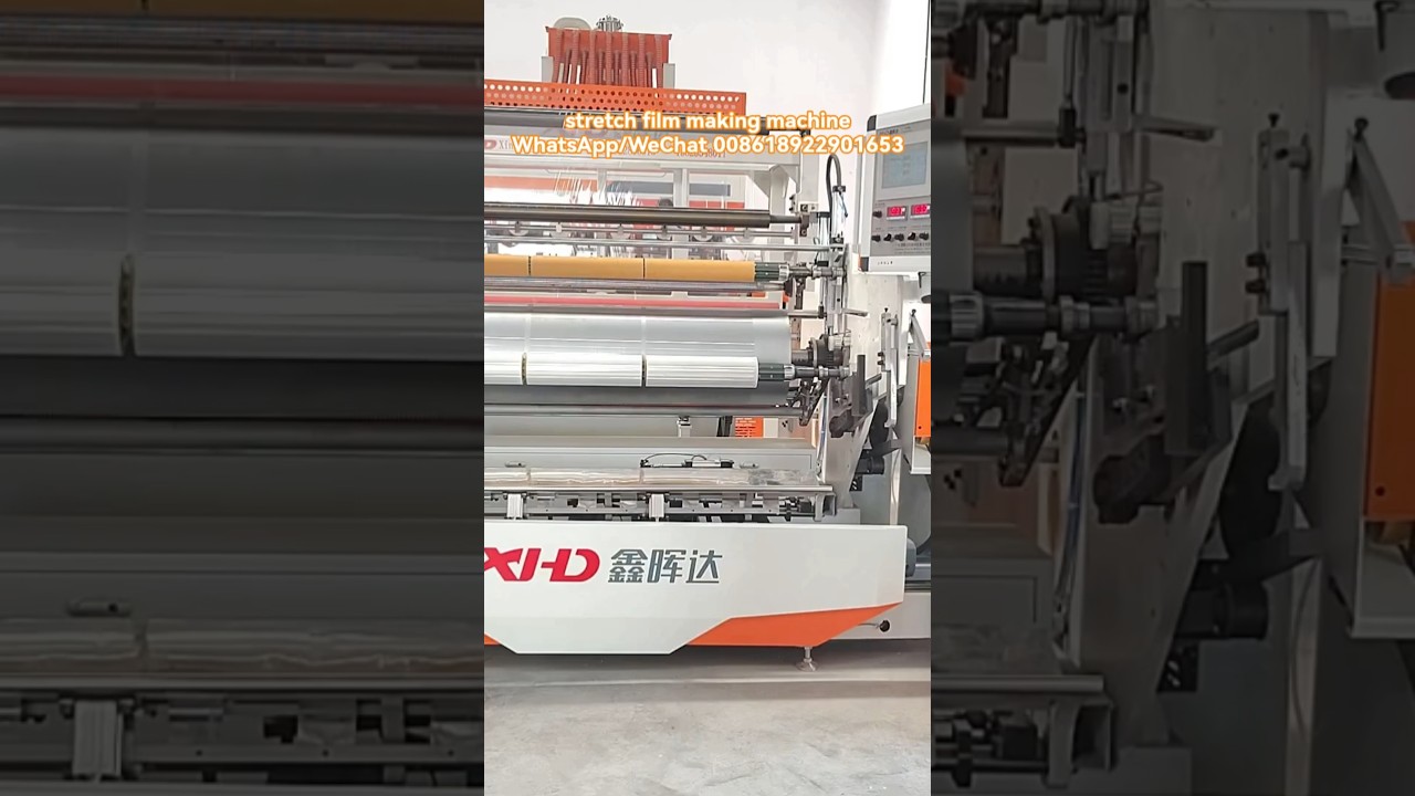 Automatic stretch film making machine XHD PE Stretch cling film making machine #stretchfilmmachine