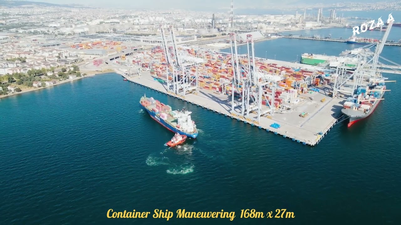 #ship maneuvering #Drone #4k #tugboat #körfez