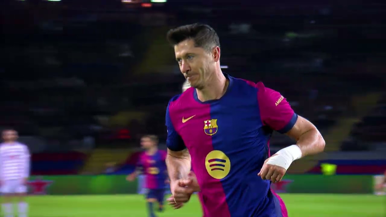ROBERT LEWANDOWSKI VS BREST 24/25 ● ULTRA HD CLIP ● 4K 60FPS (WITHOUT and WITH CC)