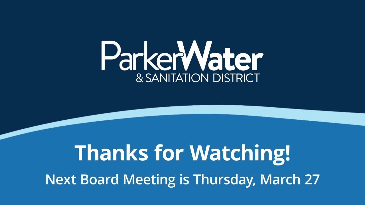 Parker Water Board Meeting - January 8, 2026