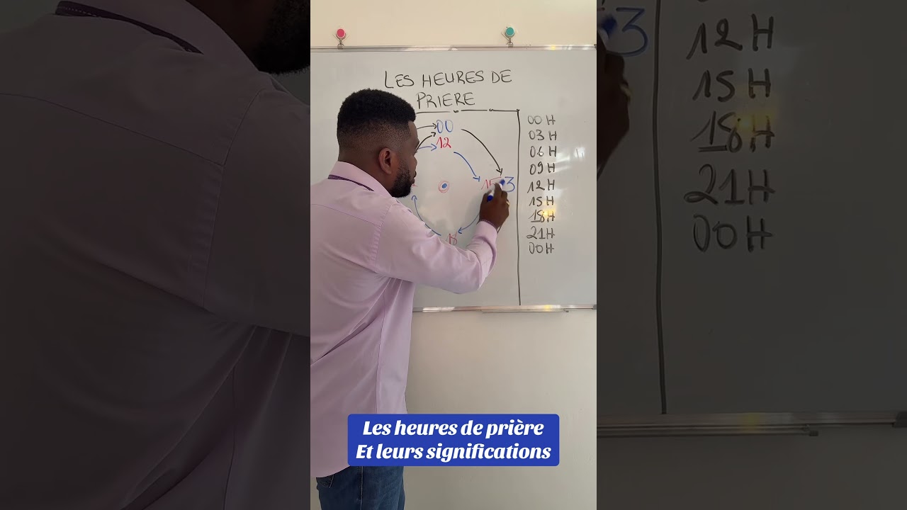 Voici les heures de pri&egrave;re