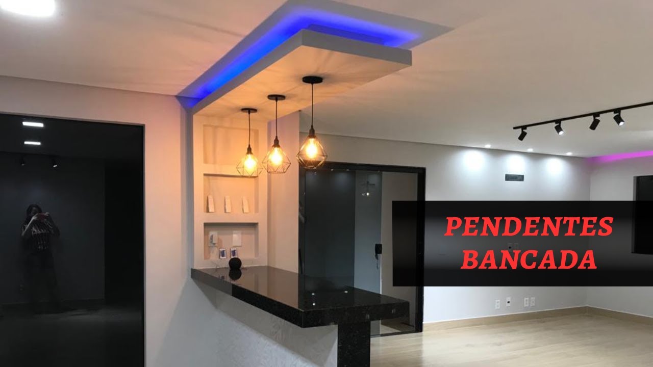 Pendentes para bancada cozinha - FICOU LINDO