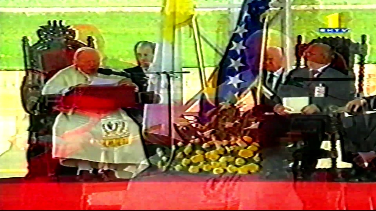 Papa Ivan Pavao II. u Banjoj Luci 2003. - Govor na ceremoniji dočeka