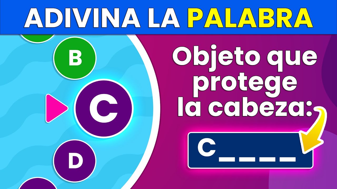 Adivina la Palabra Oculta en cada letra 📚 | Prueba de Memoria y de Cultura General 🧠
