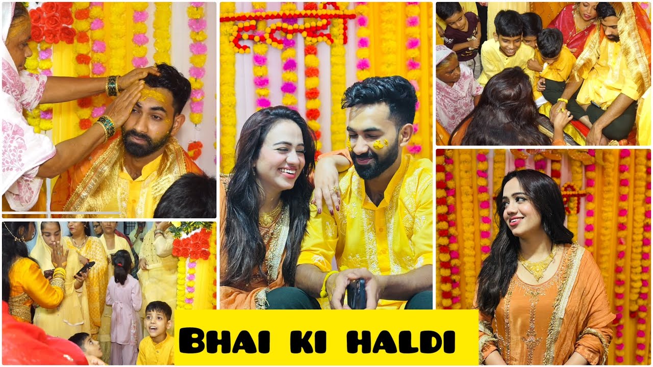 Bhai ki Haldi || mayke pahuch hi gai Mai || Hamare yaha Aise lagate Hai haldi