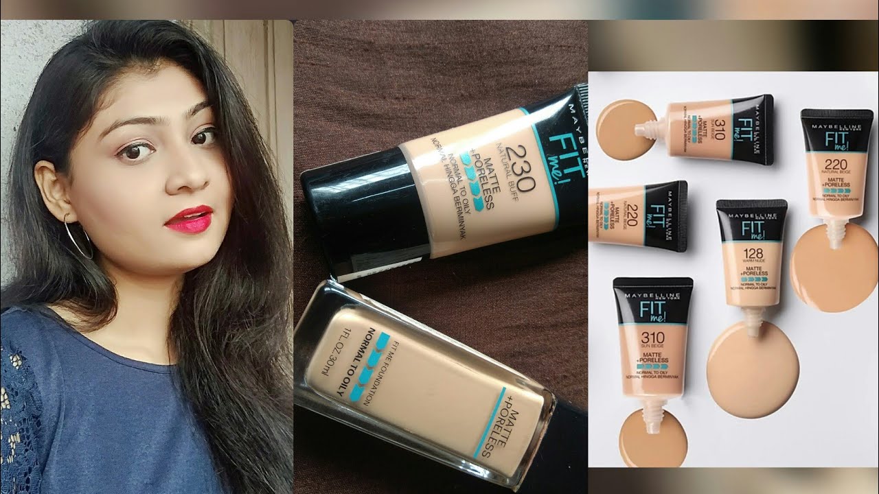 Maybelline fit me tube foundation review, all shades review