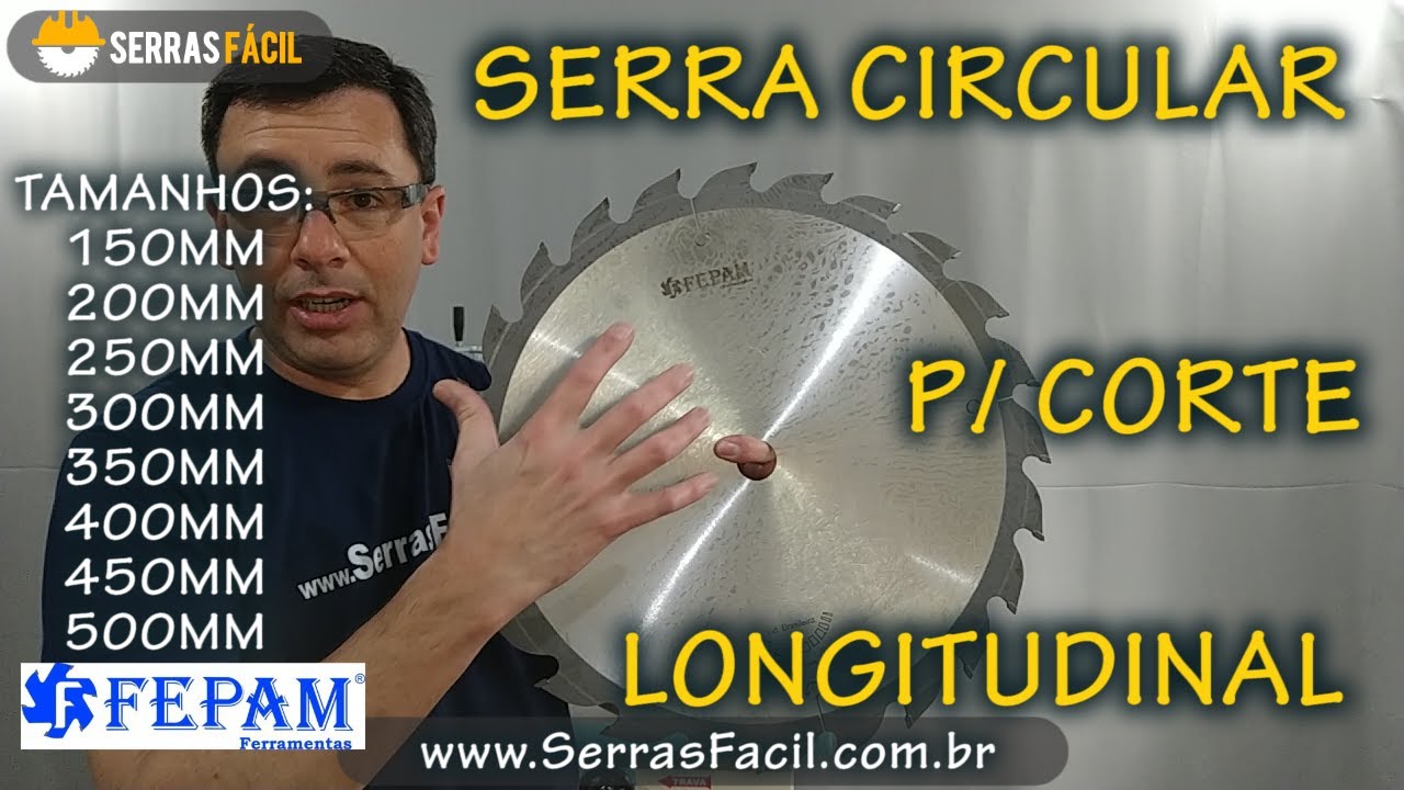 Serra Circular p/ Corte Longitudinal, Corte no sentido do Comprimento da Madeira.