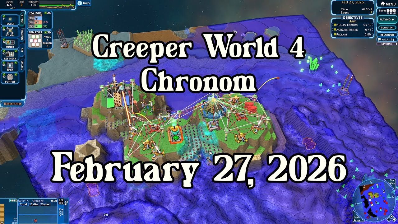 Creeper World 4 Daily Map –  February 27, 2026 | No Commentary
