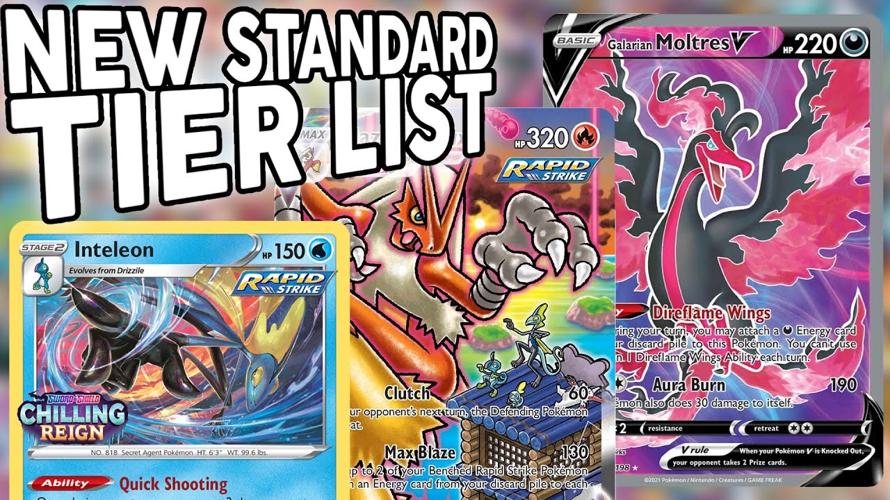 Tier List for Chilling Reign Standard Decks! Pokemon TCG / PTCGO 2021