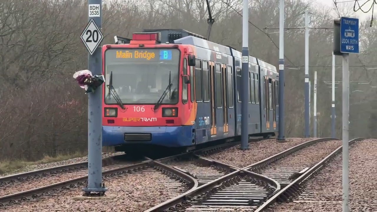 Couple of Sheffield Trams at Cathedral & Beighton 10/02/26