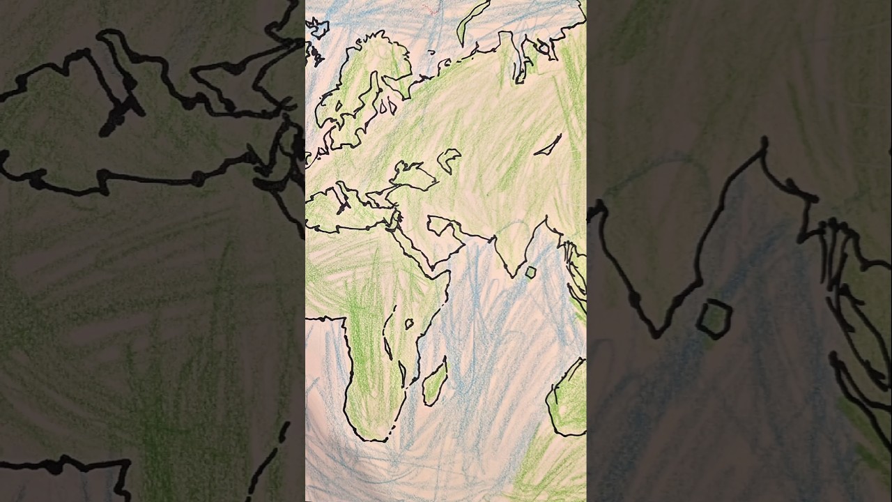 World Map Drawing 🌎 #anasteleaart #fun #story #reallife